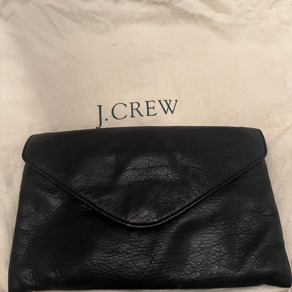 J.CREW clutch/shoulder bag 100% leather